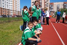 На стадионе